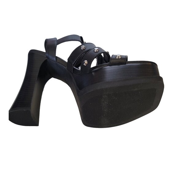 Michael Kors Jagger platform sandal in black with silver studs size 7 - Picture 5 of 6